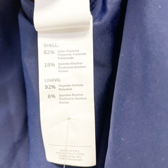 Cupshe Women's Navy Blue Tummy Control Tie Back One Piece Swimsuit Size Medium - Picture 7 of 7